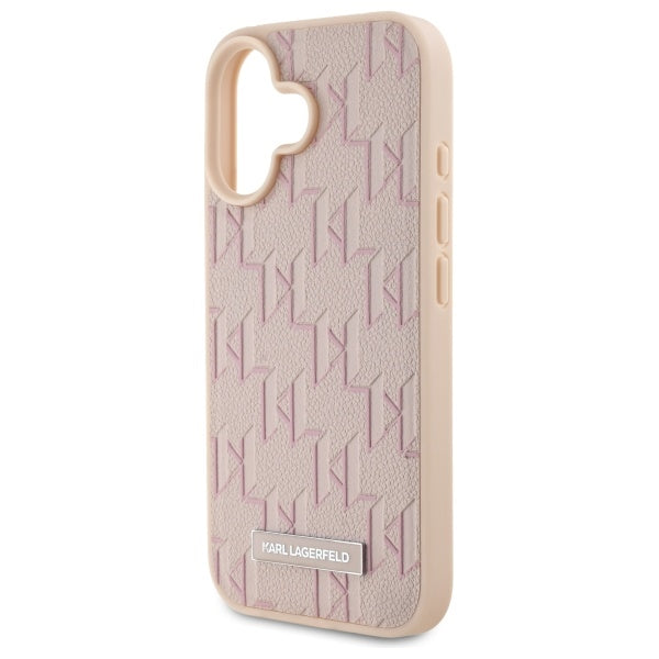 Custodia MagSafe per Apple iPhone 16, Karl Lagerfeld, Hot Stamp, Rosa