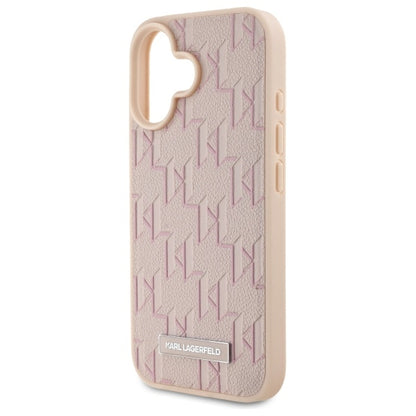 Custodia MagSafe per Apple iPhone 16, Karl Lagerfeld, Hot Stamp, Rosa