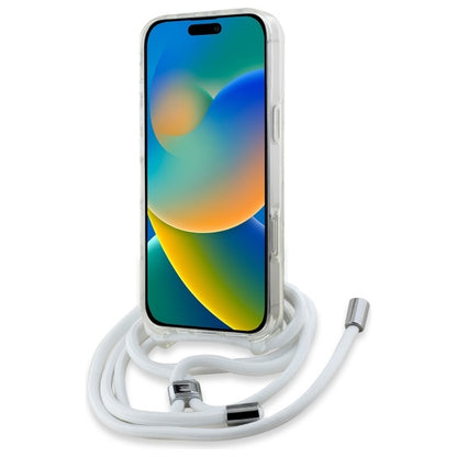 Custodia MagSafe per Apple iPhone 16, Karl Lagerfeld, IML Crossbody Karl's Head, Trasparente