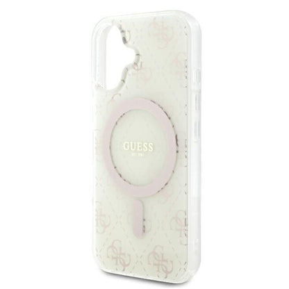 Coque MagSafe pour Apple iPhone 16 Plus, Guess, IML 4G Background, Blanche