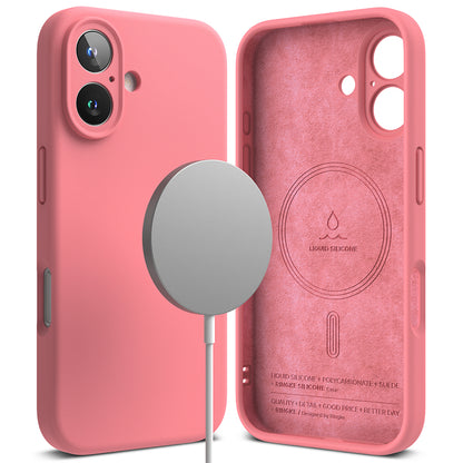 Custodia MagSafe per Apple iPhone 16 Plus, Ringke, Silicone, Rosa