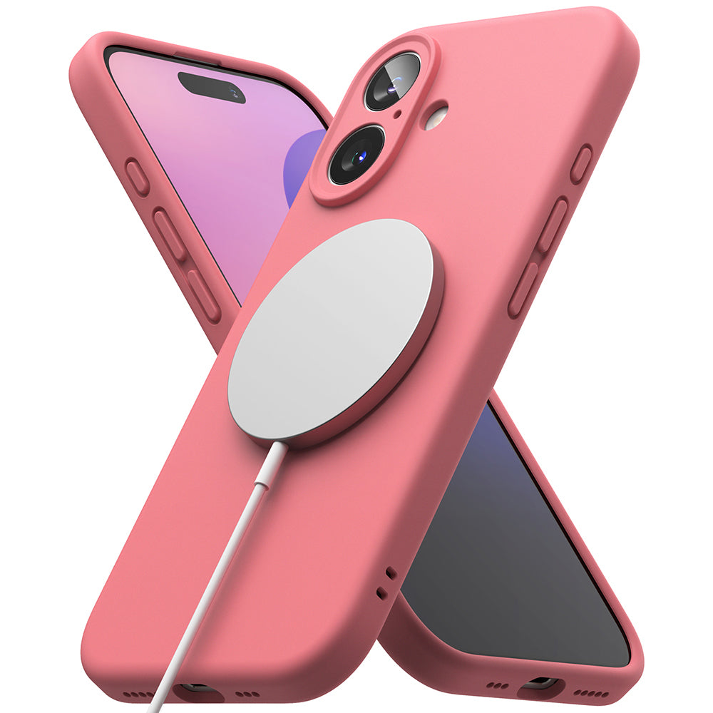 Custodia MagSafe per Apple iPhone 16 Plus, Ringke, Silicone, Rosa