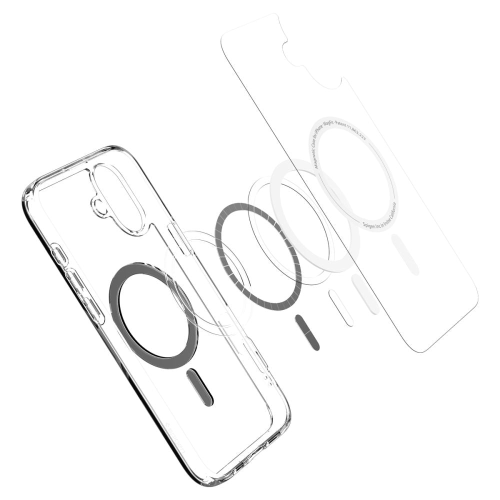 Custodia MagSafe per Apple iPhone 16 Plus, Spigen, Ultra Hybrid, Nera