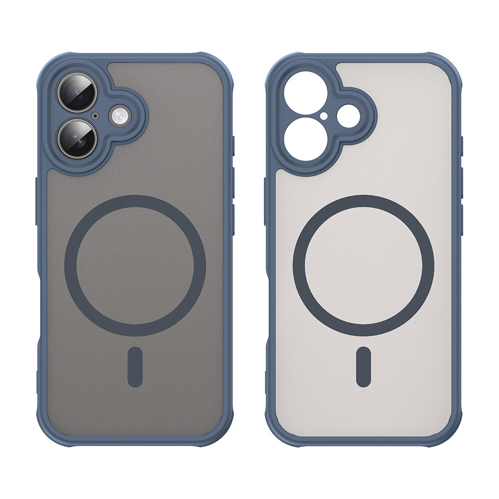 Coque MagSafe pour Apple iPhone 16 Plus, Techsuit, HaloFrost II, Bleu marine