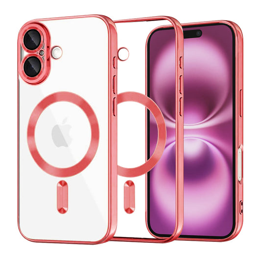 Coque MagSafe pour Apple iPhone 16 Plus, Techsuit, Luxury Crystal, Rouge