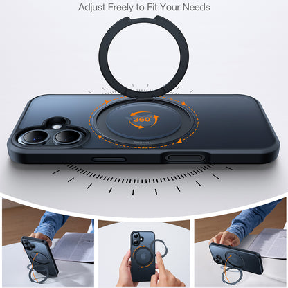 Custodia MagSafe per Apple iPhone 16 Plus, Torras, Ostand Pro, Nera