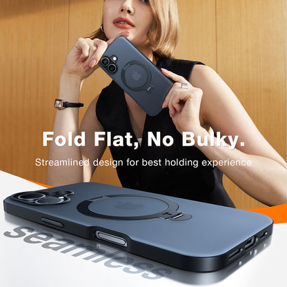 MagSafe Case for Apple iPhone 16 Plus, Torras, Ostand Spin, Black