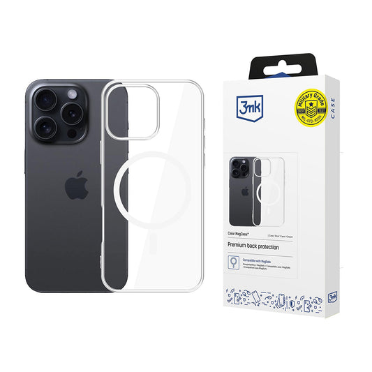 Coque MagSafe pour Apple iPhone 16 Pro, 3MK, Clear MagCase, Transparente