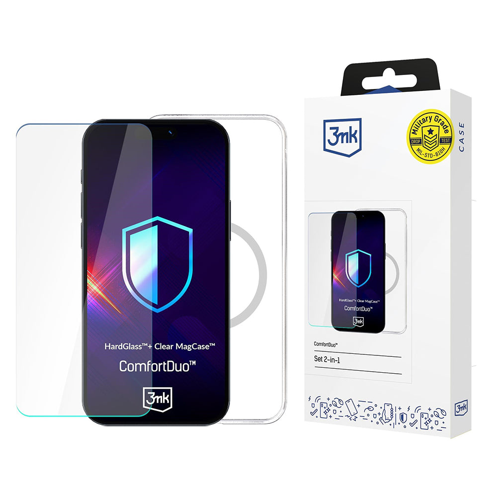 Coque MagSafe pour Apple iPhone 16 Pro, 3MK, ComfortDuo, Transparente
