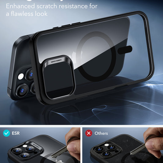 Custodia MagSafe per Apple iPhone 16 Pro, ESR, Classic Hybrid, Nera Trasparente