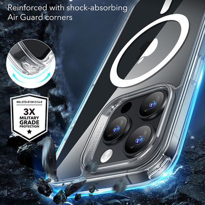 Custodia MagSafe per Apple iPhone 16 Pro, ESR, Classic Hybrid, Trasparente