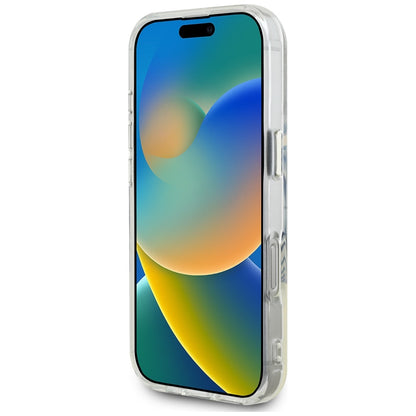 Custodia MagSafe per Apple iPhone 16 Pro, Guess, IML Metal Colored Circle, Nera