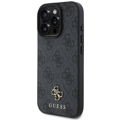 Étui MagSafe pour Apple iPhone 16 Pro Max, Guess, 4G Small and Classic Logo, Noir