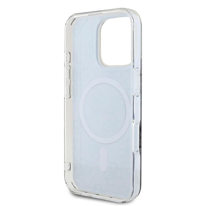 Custodia MagSafe per Apple iPhone 16 Pro Max, Guess, IML 4G, Nera