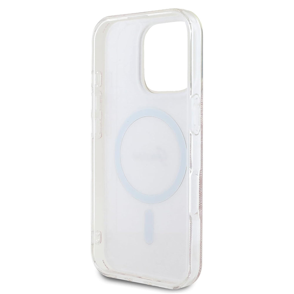 Custodia MagSafe per Apple iPhone 16 Pro Max, Guess, IML 4G, Rosa
