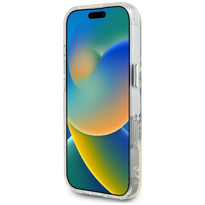 Custodia MagSafe per Apple iPhone 16 Pro Max, Guess, IML Metal Colored Circle, Grigio