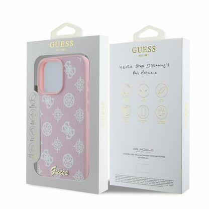 Housse MagSafe pour Apple iPhone 16 Pro Max, Guess, Peony Script, Rose