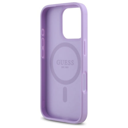 Étui MagSafe pour Apple iPhone 16 Pro Max, Guess, Saffiano, Mauve