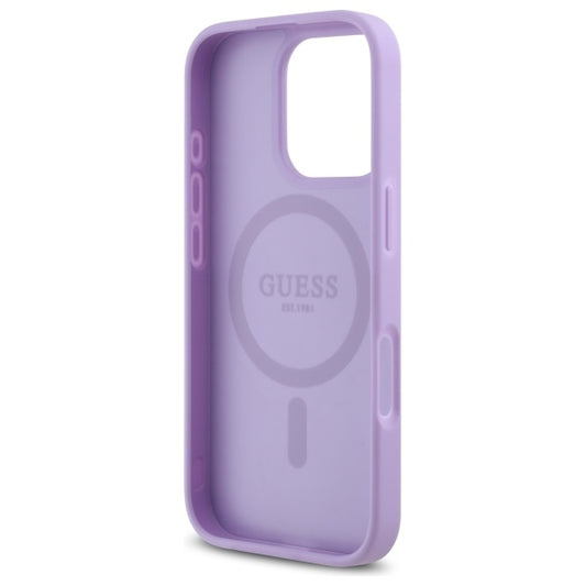 Étui MagSafe pour Apple iPhone 16 Pro Max, Guess, Saffiano, Mauve