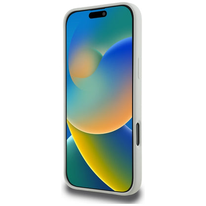 Étui MagSafe pour Apple iPhone 16 Pro Max, Karl Lagerfeld, Silicone Têtes de Karl & Choupette, Beige