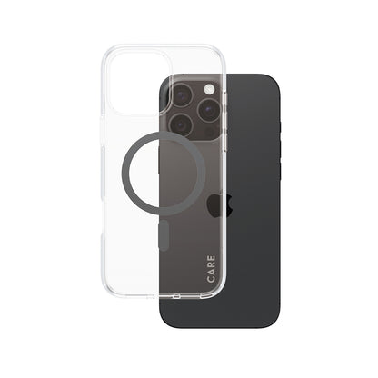 Custodia MagSafe per Apple iPhone 16 Pro Max, PanzerGlass, Care Urban Combat, Trasparente Nera