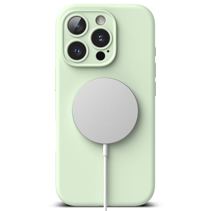 Coque MagSafe pour Apple iPhone 16 Pro Max, Ringke, Silicone, Vert Clair