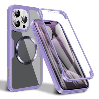 Custodia MagSafe per Apple iPhone 16 Pro Max, Techsuit, ColorVerse 360, Viola