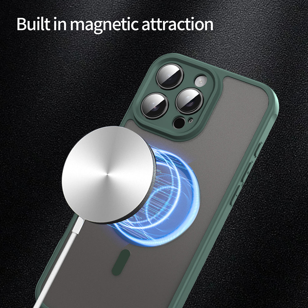 MagSafe-Hülle für Apple iPhone 16 Pro Max, Techsuit, HaloFrost II, Grün