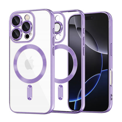 Coque MagSafe pour Apple iPhone 16 Pro Max, Techsuit, Luxury Crystal, Violet Clair