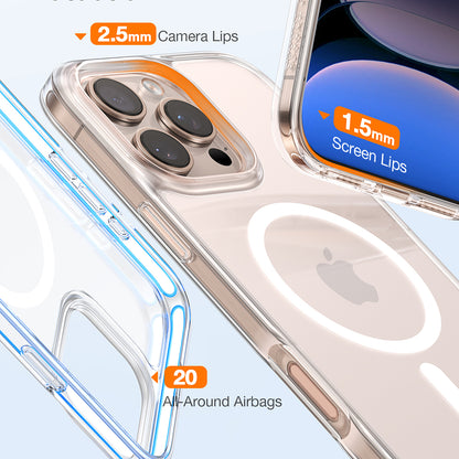 Coque MagSafe pour Apple iPhone 16 Pro Max, Torras, Diamond, transparente