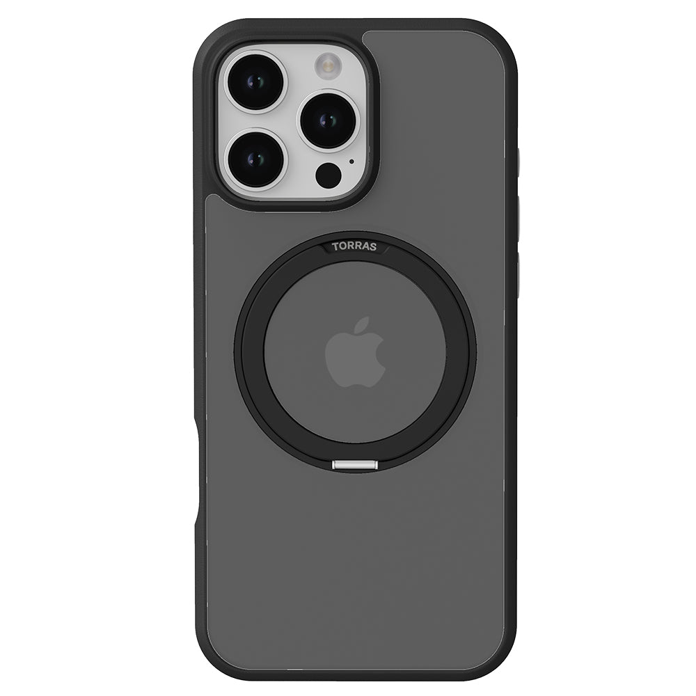 Coque MagSafe pour Apple iPhone 16 Pro Max, Torras, Ostand Pro, Noire