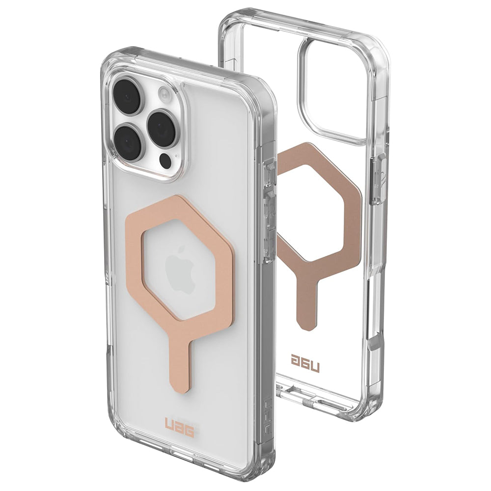 Custodia MagSafe per Apple iPhone 16 Pro Max, Urban Armor Gear, Plyo, Rosa Dorato