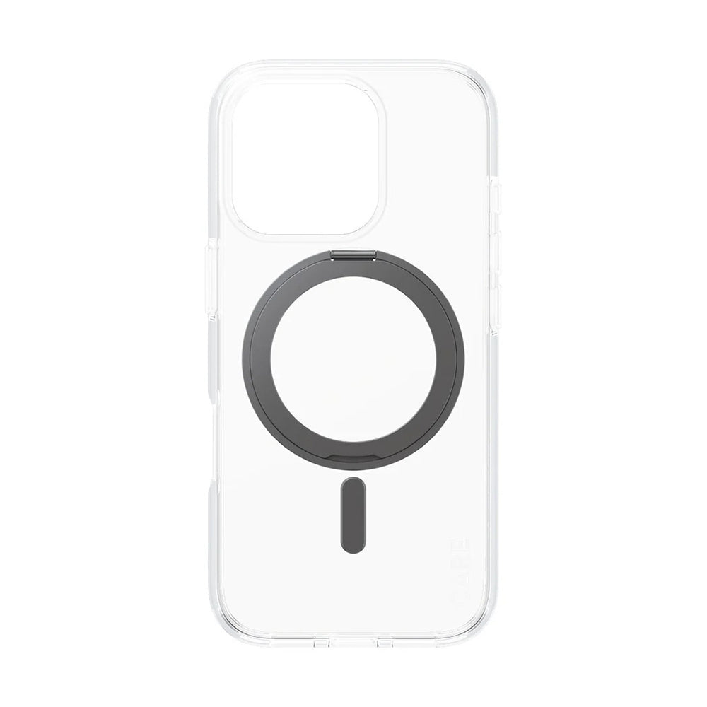 Custodia MagSafe per Apple iPhone 16 Pro, PanzerGlass, con Supporto Kickstand, Trasparente Nera