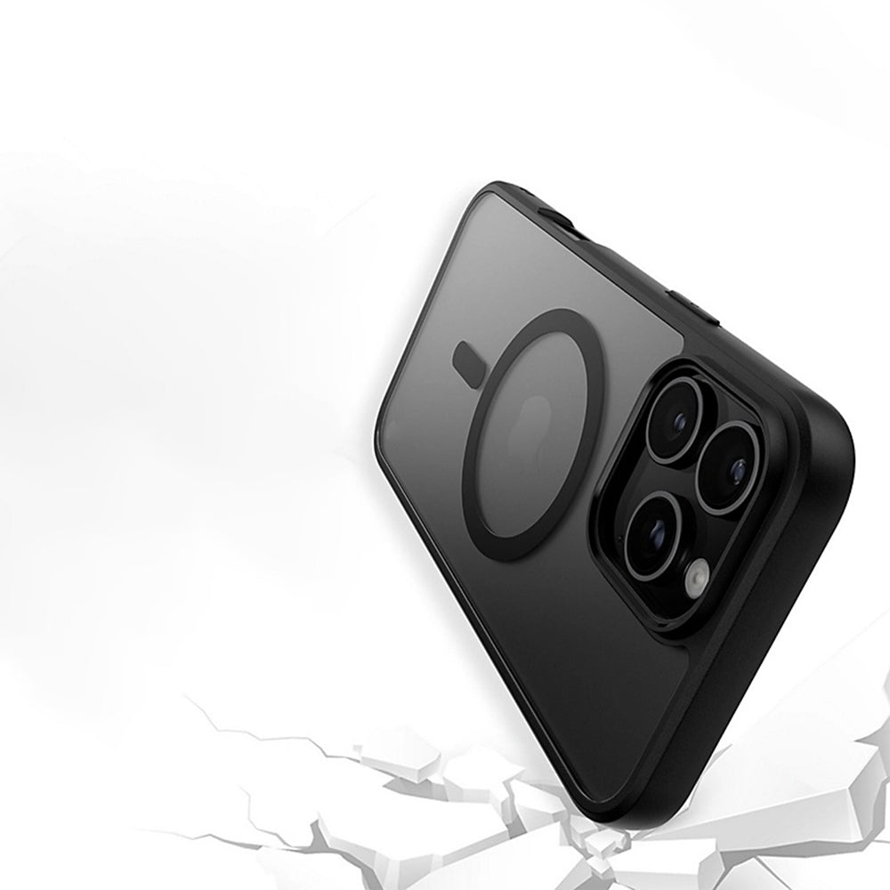 Coque MagSafe pour Apple iPhone 16 Pro, PanzerGlass, Frame, Transparent Noir