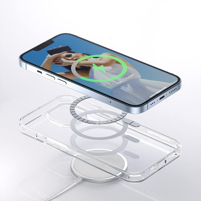 Coque MagSafe pour Apple iPhone 16 Pro, PanzerGlass, HardCase, Transparente Blanche
