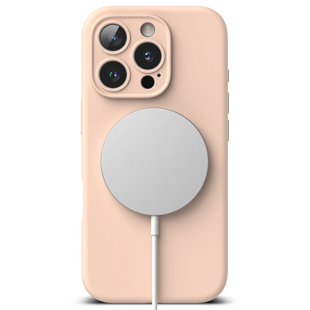 MagSafe-Hülle für Apple iPhone 16 Pro, Ringke, Silikon, Rosa