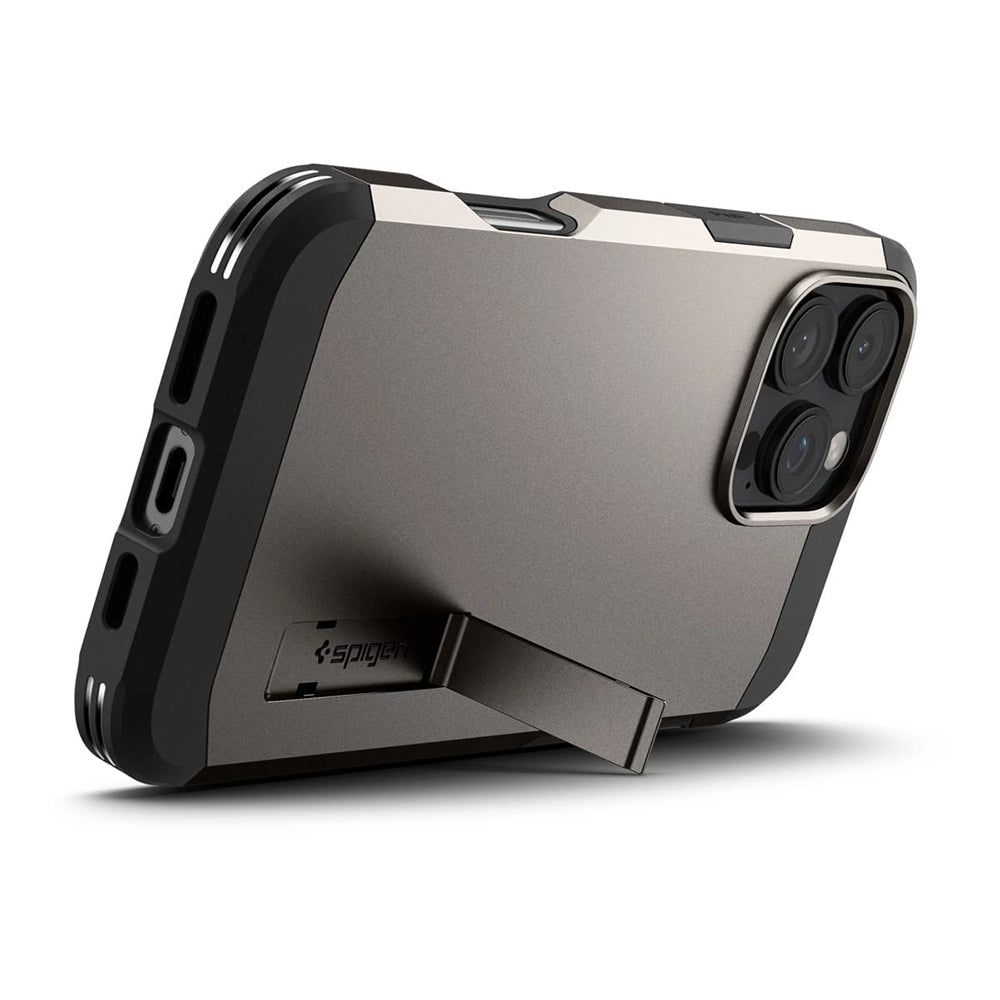Custodia MagSafe per Apple iPhone 16 Pro, Spigen, Tough Armor, Grigio ACS08145