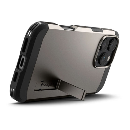 Custodia MagSafe per Apple iPhone 16 Pro, Spigen, Tough Armor, Grigio ACS08145