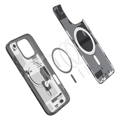 Custodia MagSafe per Apple iPhone 16 Pro, Spigen, Ultra Hybrid Zero One, Nero Opaco ACS08135