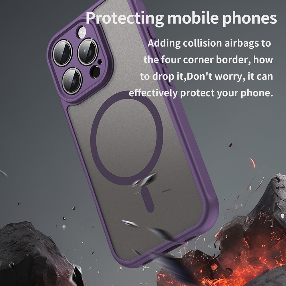 Coque MagSafe pour Apple iPhone 16 Pro, Techsuit, HaloFrost II, Violet