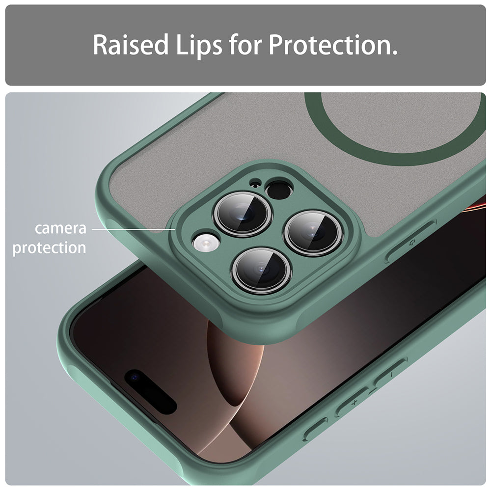 MagSafe-Hülle für Apple iPhone 16 Pro, Techsuit, HaloFrost II, Grün