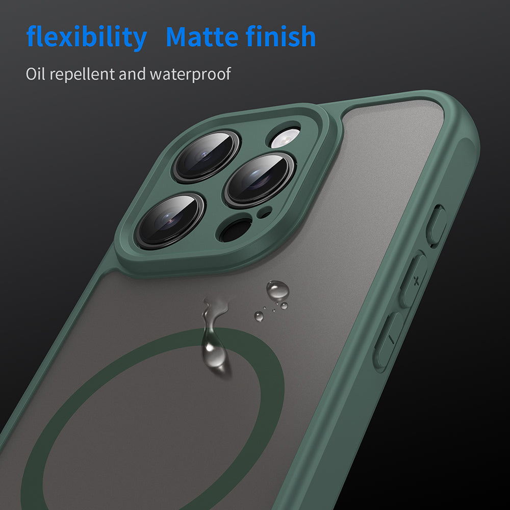 MagSafe-Hülle für Apple iPhone 16 Pro, Techsuit, HaloFrost II, Grün