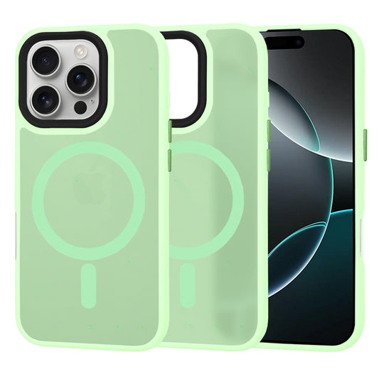 Custodia MagSafe per Apple iPhone 16 Pro, Techsuit, HaloFrost, Verde Chiaro