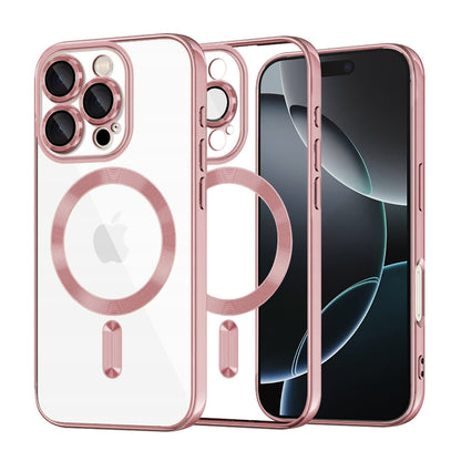 Coque MagSafe pour Apple iPhone 16 Pro, Techsuit, Luxury Crystal, Rose