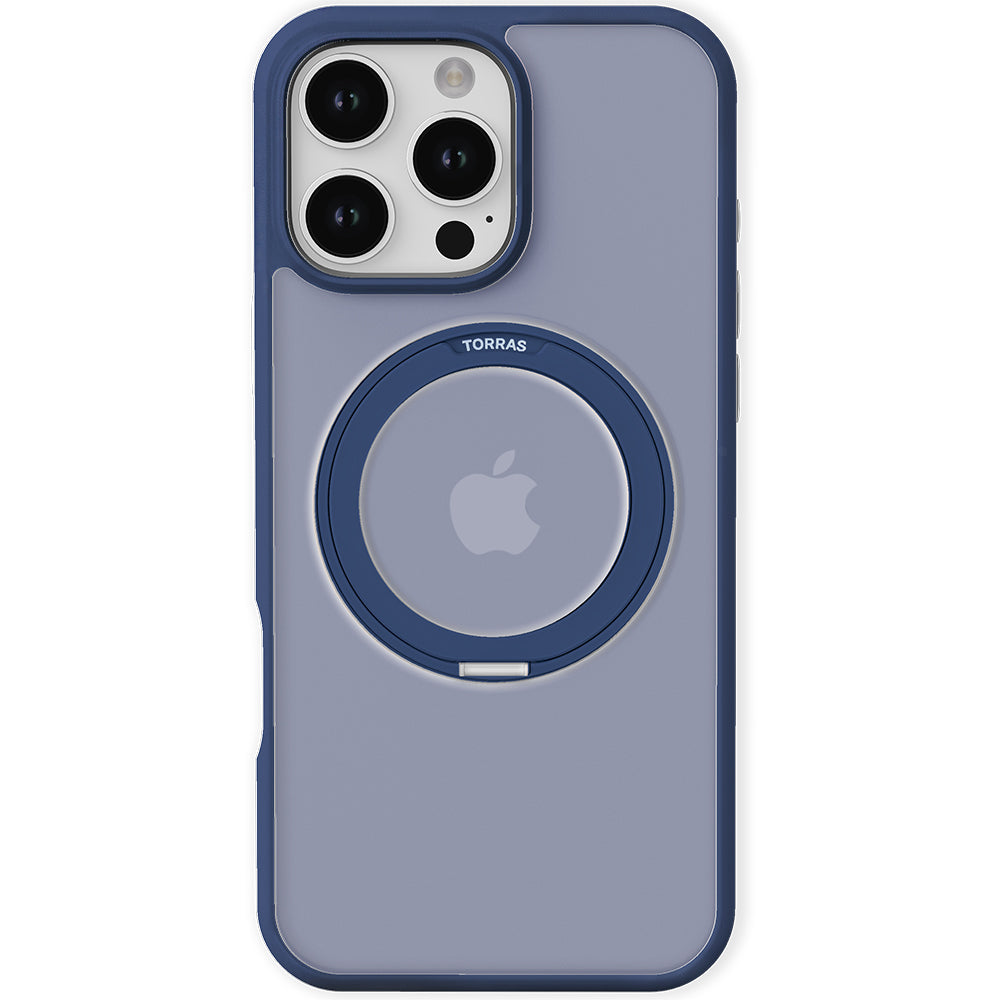 Custodia MagSafe per Apple iPhone 16 Pro, Torras, Ostand Pro, Blu navy