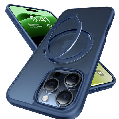 Custodia MagSafe per Apple iPhone 16 Pro, Torras, Ostand Pro, Blu navy