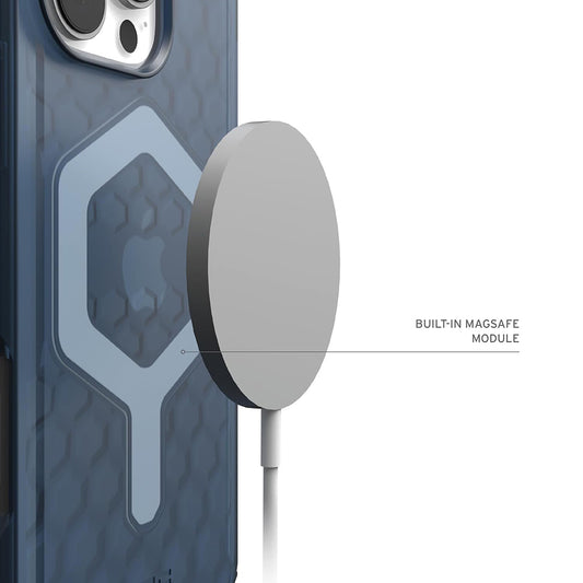 Coque MagSafe pour Apple iPhone 16 Pro, Urban Armor Gear, Essential Armor, Bleue