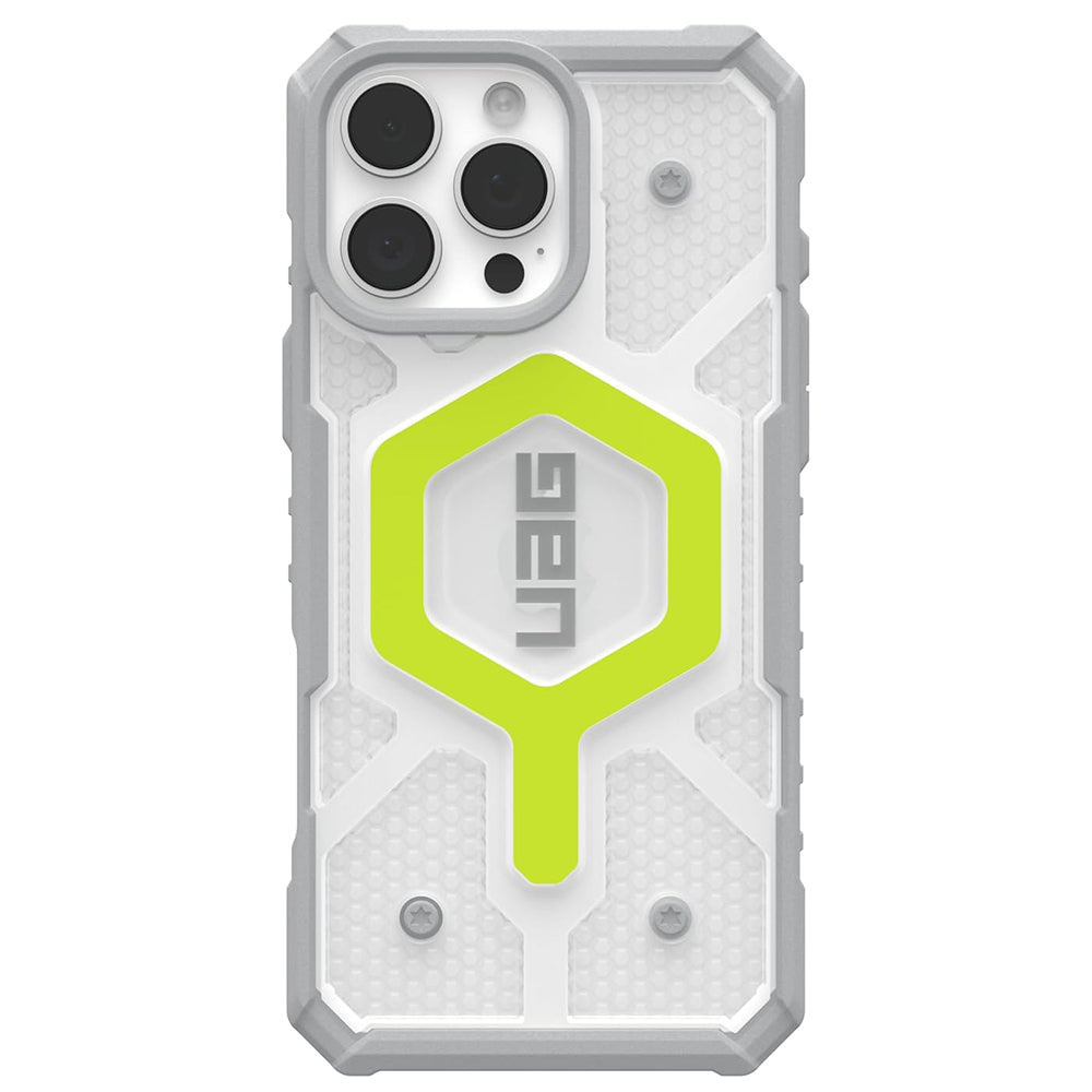 Coque MagSafe pour Apple iPhone 16 Pro, Urban Armor Gear, Pathfinder Clear avec cordon, Vert