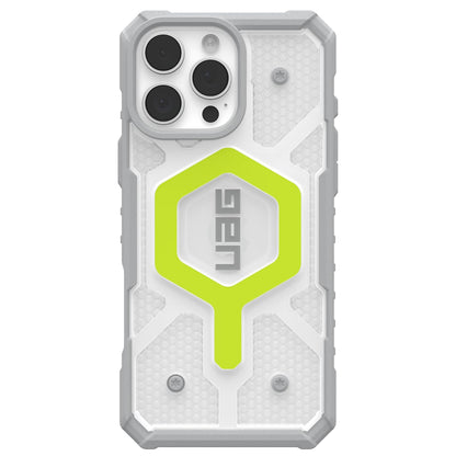 Coque MagSafe pour Apple iPhone 16 Pro, Urban Armor Gear, Pathfinder Clear avec cordon, Vert