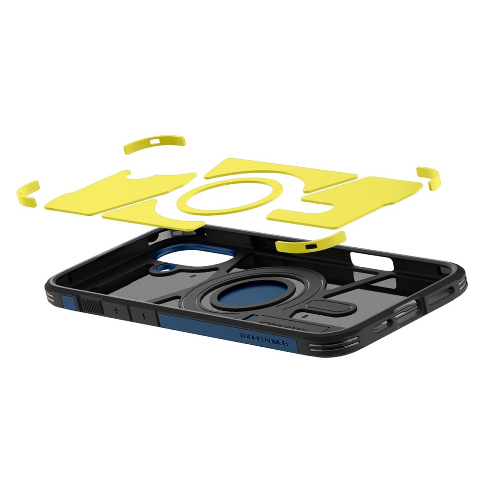 Custodia MagSafe per Apple iPhone 16, Spigen, Tough Armor, Blu Navy ACS08217